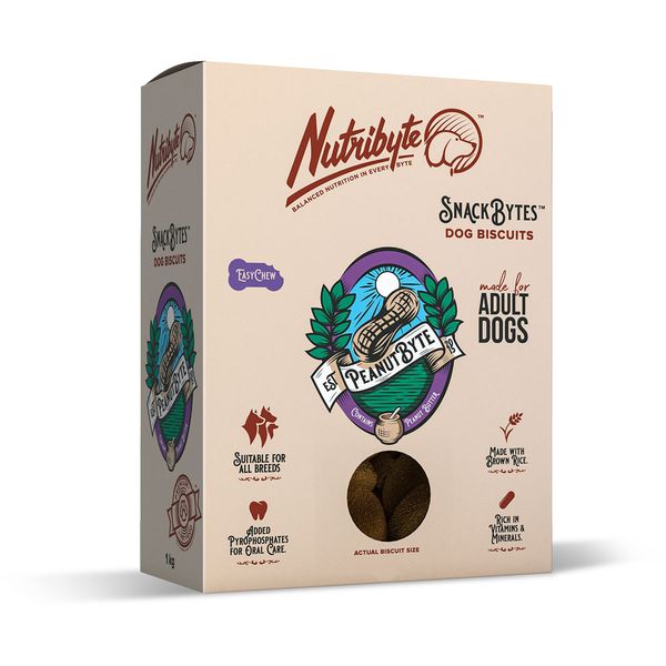 Nutribyte - Snackbyte - Peanutbyte - Adult - Dog Biscuits - 1kg