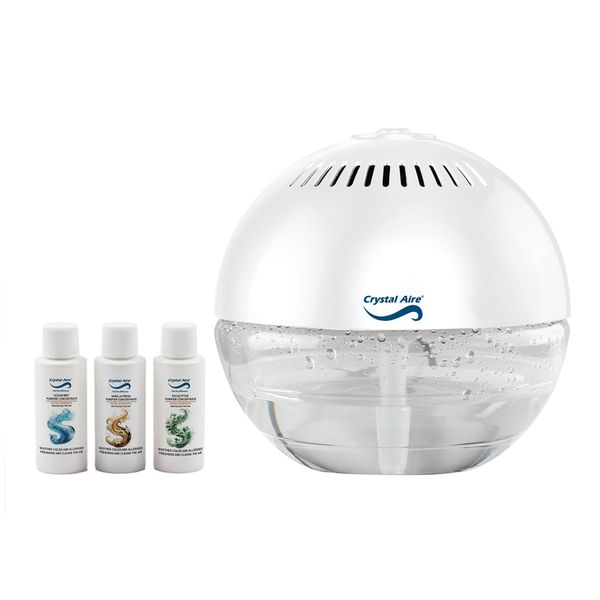 Crystal Aire Globe Air Purifier &amp; Ioniser with 3x30ml EOV Concentrates