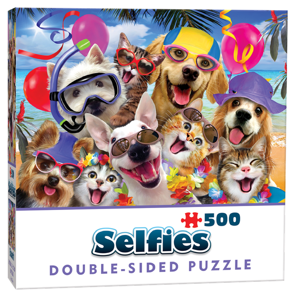 Selfies Double Sided 500 Piece Beach Party Puzzle