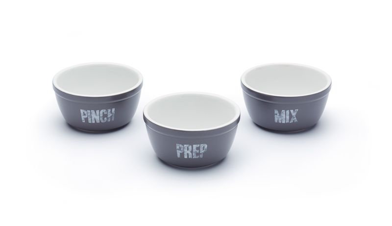 Paul Hollywood Set of 3 Ceramic Pinch Pots / Prep Bowls