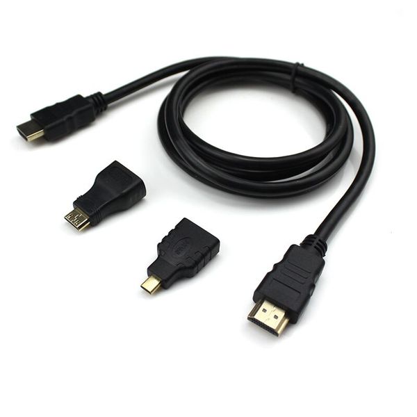 Ncuma 3 In 1 HDMI Cable HDMI to Mini Micro HDMI Adaptor 1.5M Cable Kit