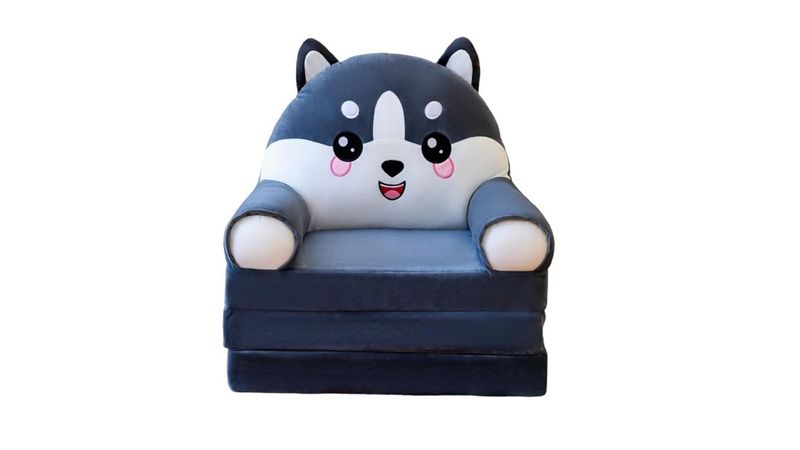 Kids Fold Out Couch - 2 in-1 Convertible Sofa to Lounger