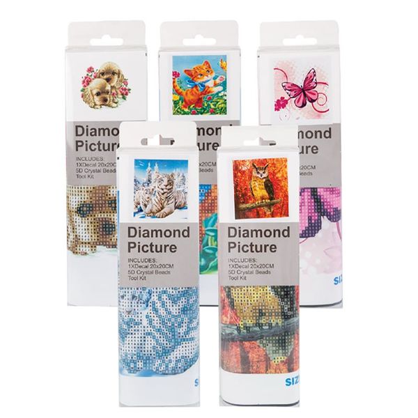 Bulk Pack x 5 Art+Craft Diamond Art Set 20x20cm