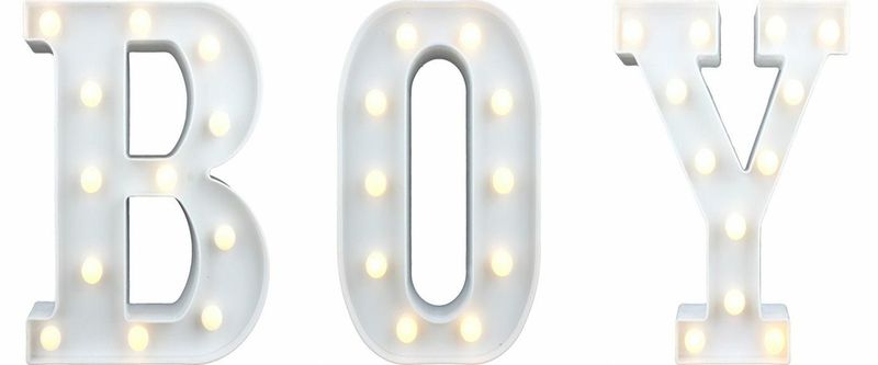 LED Letter Lights - BOY