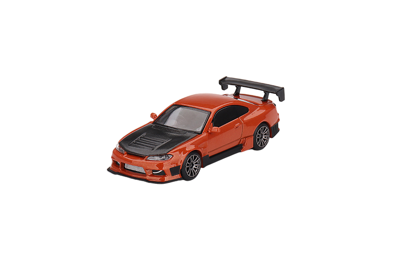 Mini GT Nissan Silvia S15 D-MAX Metallic Orange1:64 Model