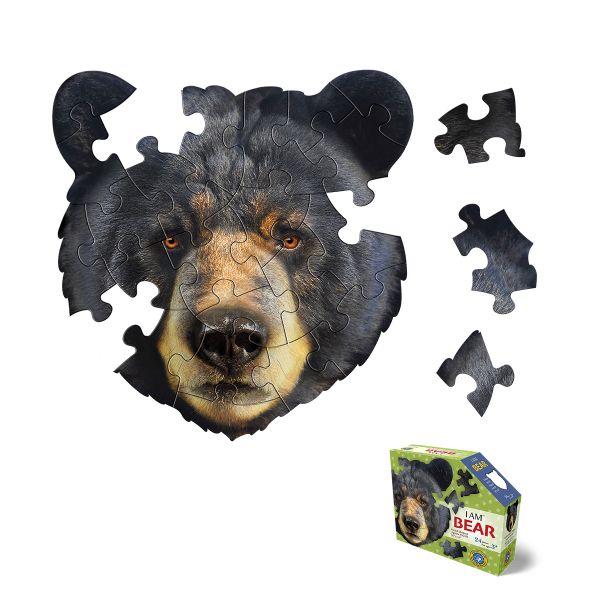 Madd Capp I Am Bear Head Shaped Jigsaw Puzzle - 24 Pieces