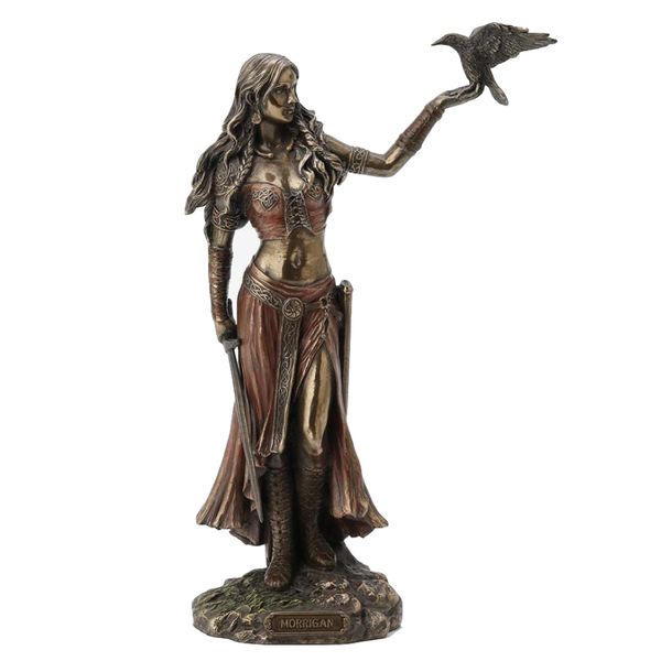 Home Decor Veronesa Morrigan Celtic Goddess Bronze Resin Statue(15cm)