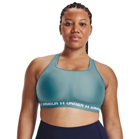 Under Armour Women's UA Crossback Medium Support Sports Bra - Glacier  Blue/White, Shop Today. Get it Tomorrow!