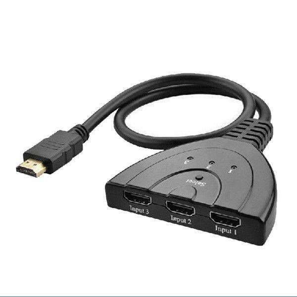 3 in 1 HDMI Switch- Black