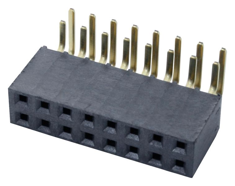 Samtec (SSW-108-02-G-D-RA) PCB Receptacle, Board-to-Board, 2.54 mm, 2 Rows