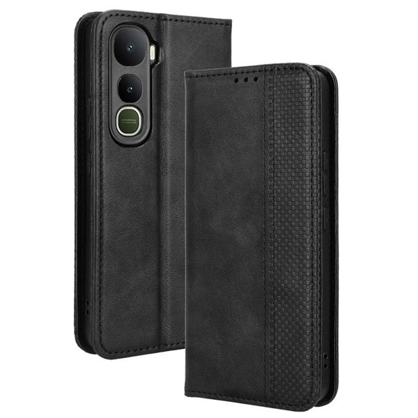 Magnetic Retro Patterned Leather Case Compatible With Oppo Reno13 F 4G