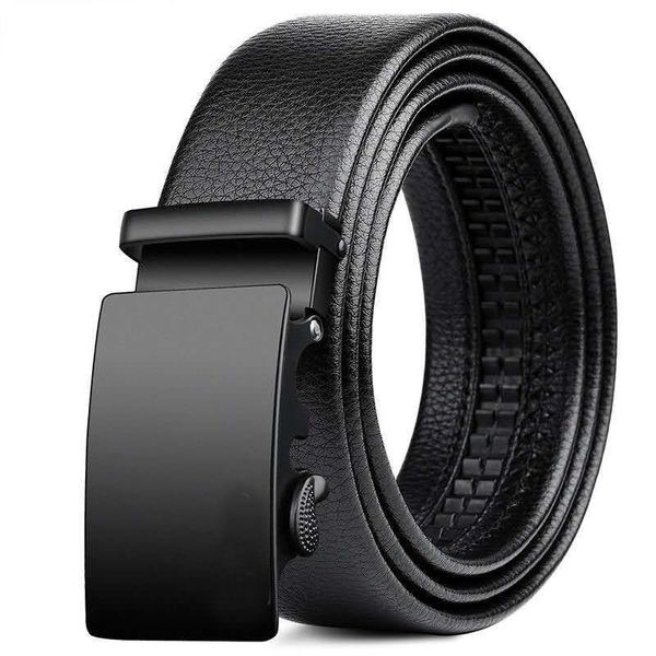 Men Automatic Belt Buckle Adjustable Length Holiday Gift Box Set - Black