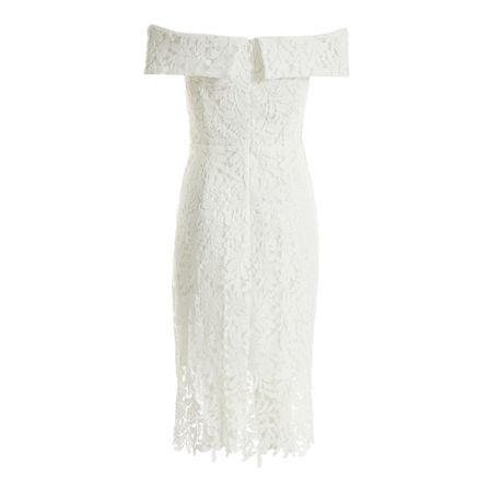 Boohoo lace overlay bardot 2024 dress