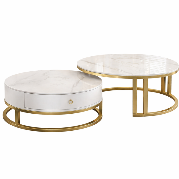 2-Piece Modern Nesting Coffee Table Set