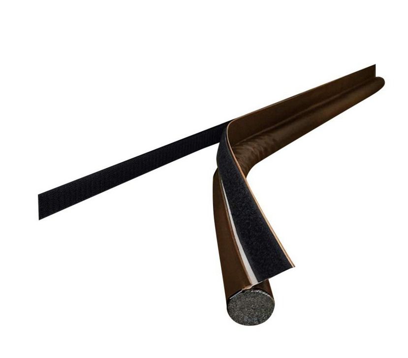 Self-Adhesive Adjustable Door Draft Stopper- Brown