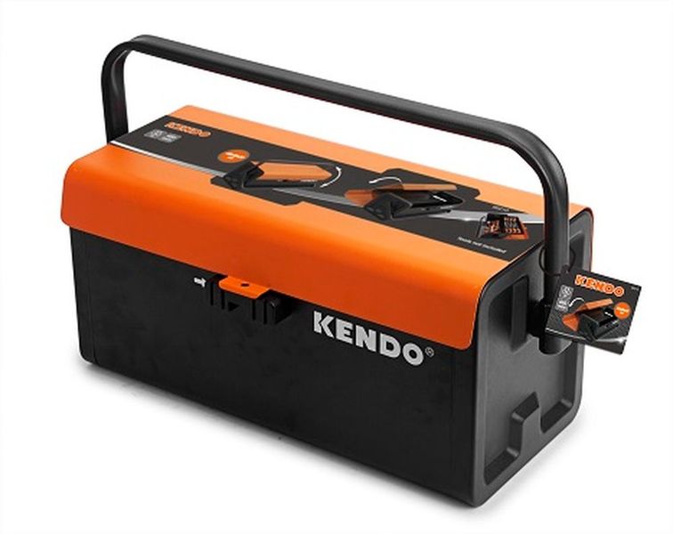 Kendo Metal Tool Box With Sliding Top Drawer 40cmx18cmx20cm