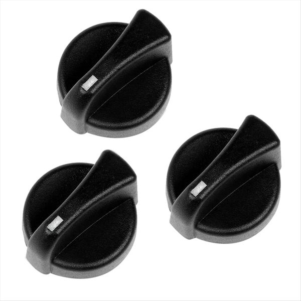 3 Pcs A/C Control Hvac Knob Set 121-0001-000 Compatible with Universal