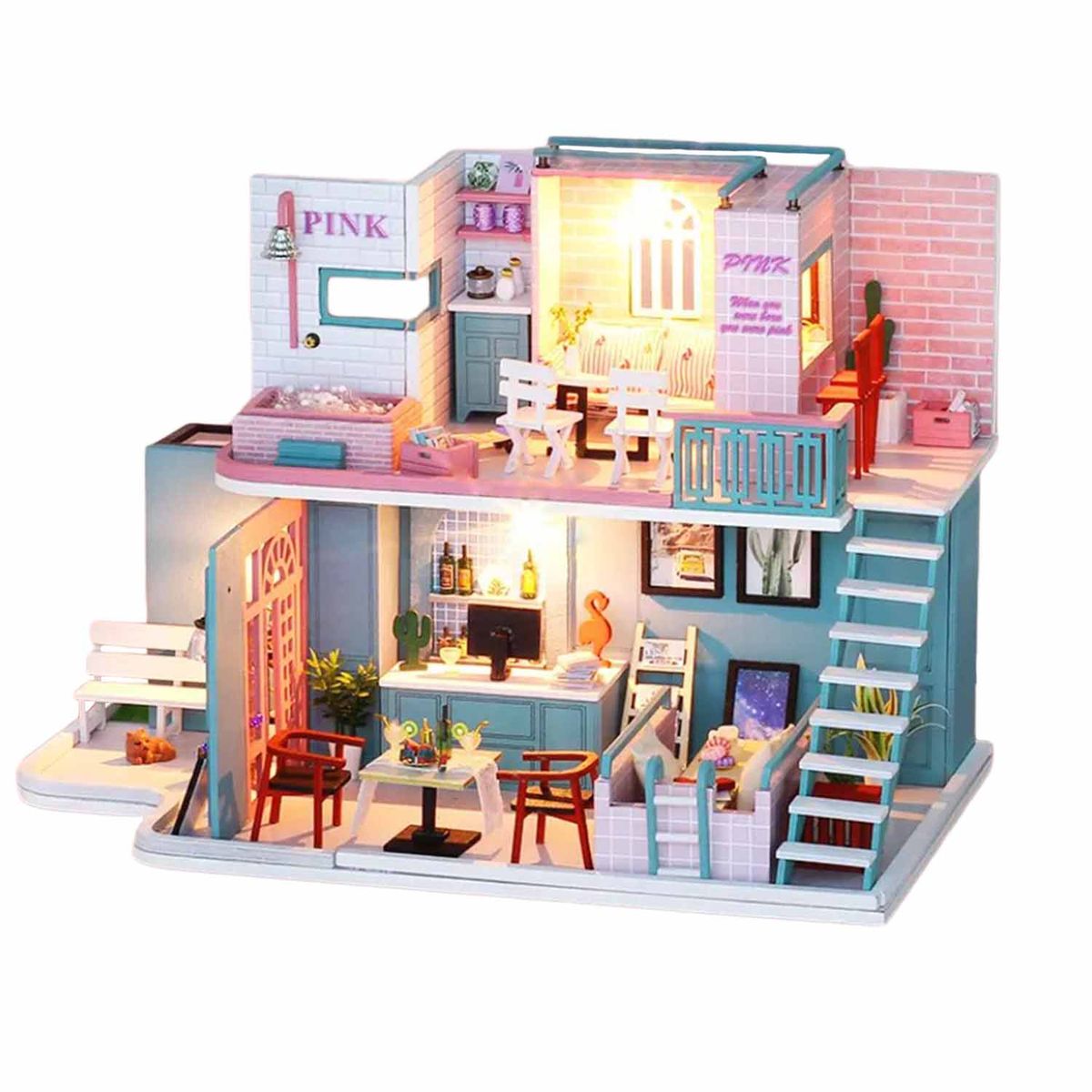 FocusToys - 296 Piece DIY 1:24 Scale Miniature Café Doll House | Shop ...