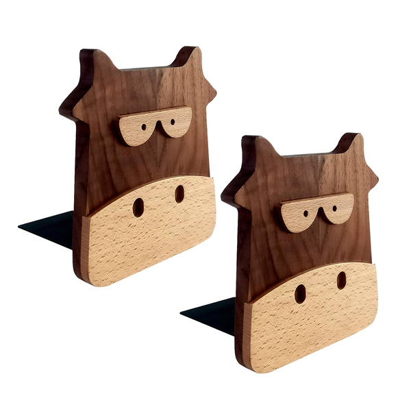 Wooden Bookends Book Organizer Office Desktop Home Bookends Stand