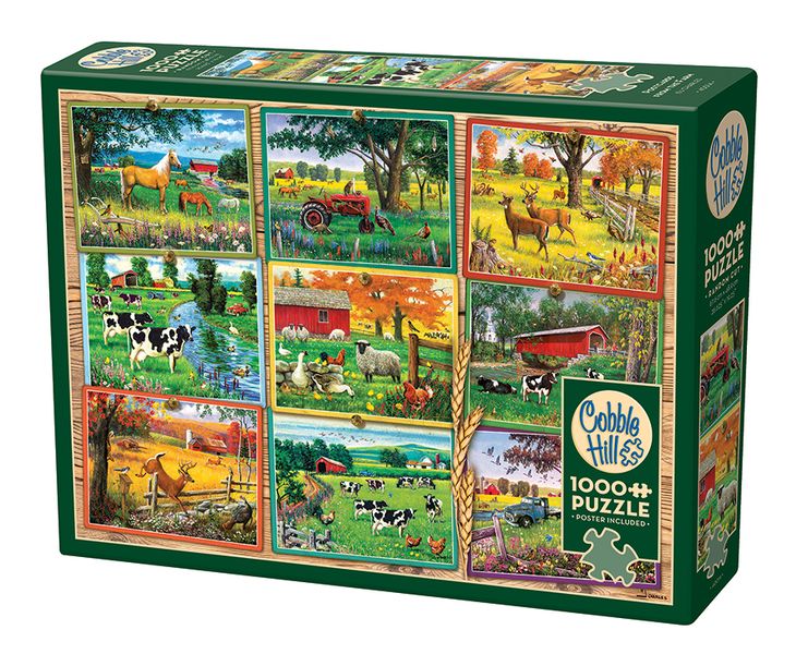 Cobble Hill Postcards from the Farm 1000 Piece Puzzle