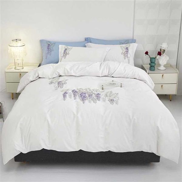 Miss Lyn Janine Embroidered Duvet Covers in White