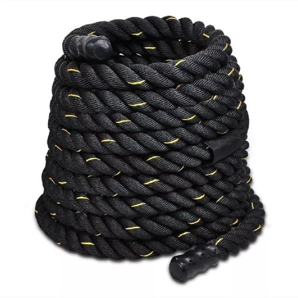 Fitness Polyester Heavy Jump Skip Battle Rope 15M -Black