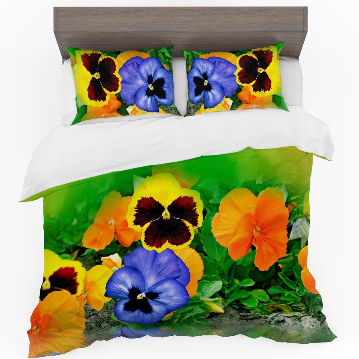 Pansies Floral Duvet Cover Set Shop Today. Get it Tomorrow!