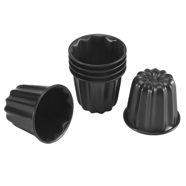 6Pcs Non-Stick Cannele Mould Gray-Black Canneles