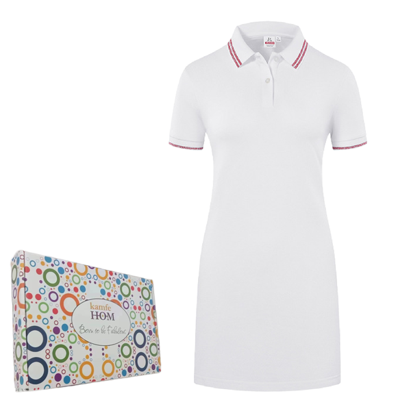 KAMFE HOM -Perfect Summer Polo Sport Dress Blend of Work and Sportswear