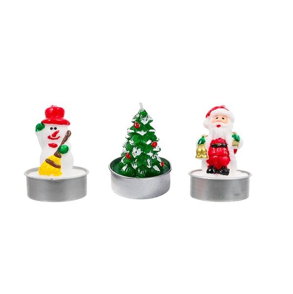 Set of 3 Christmas Tealight Candles