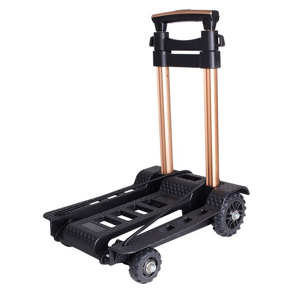 Go Out Folding Aluminum Alloy Trolley Shopping And Grocery Luggage Cart