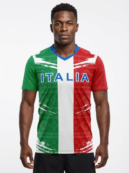 Italia Flag Sublimation T-Shirt - Italian Tricolor Graphic Tee
