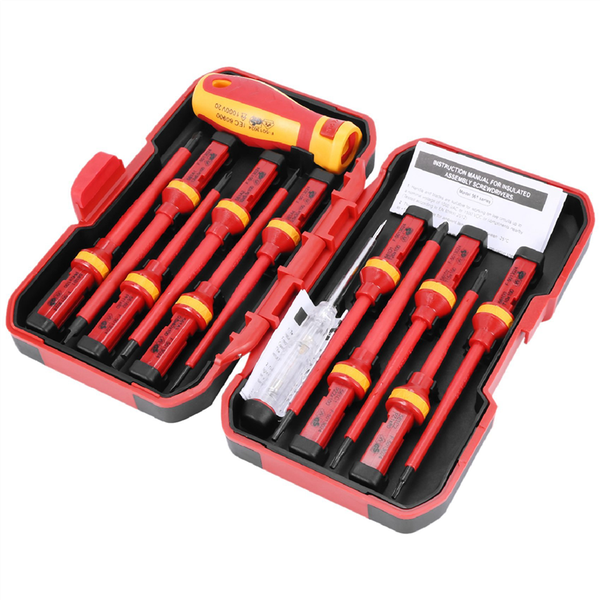 13 Pcs Vde Insulated Screwdriver Set Cr-V High Voltage 1000V Tools