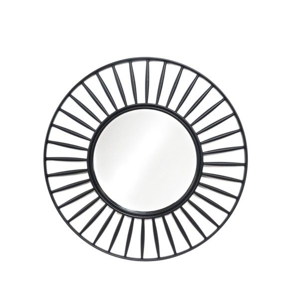 Black Home Decor Burst Mirror 56cm