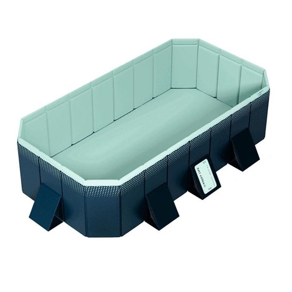 Large Foldable Inflatable-Free Swimming Pool Mini Rectangle Portable Baths