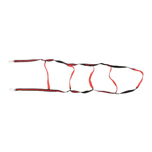 Portable Universal Boat Rope Ladder with Climbing Buckle Red 5 Steps