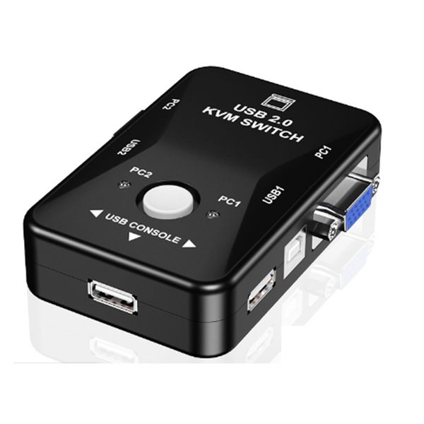 USB 2.0 KVM Mouse Switcher Keyboard VGA Splitter Box USB KVM Switch