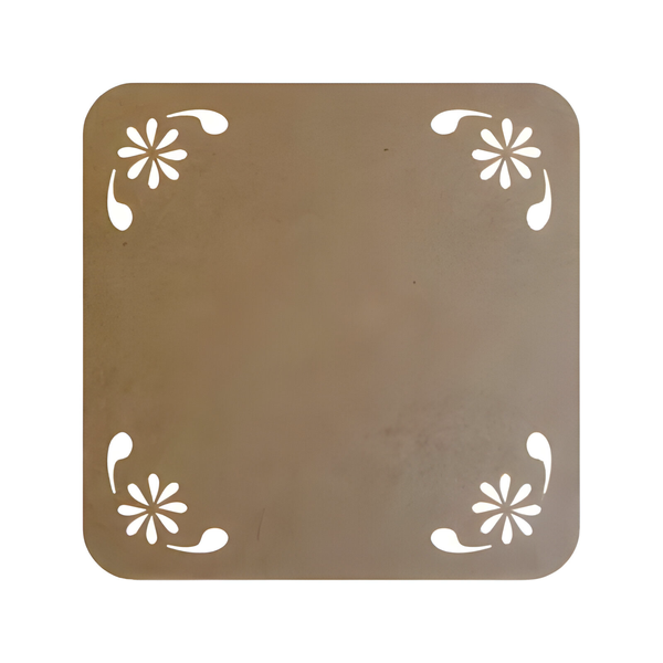 Wooden Coasters With Flower Corners