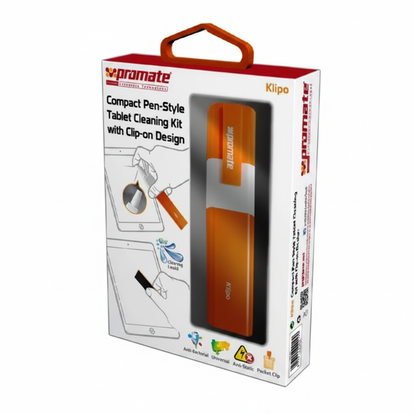 Promate Compact Pen Tablet Cleaning Kit with Clip-On Design