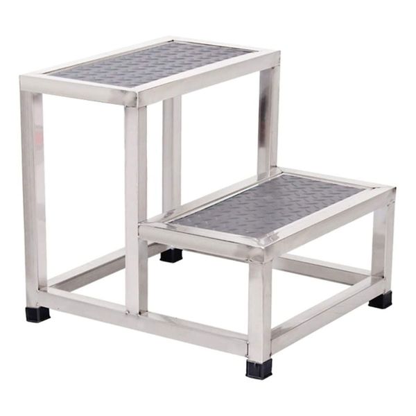 Hospital Two-Step Foot Stool - Stainless Steel