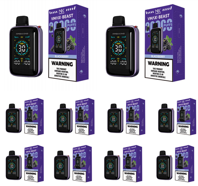 Vimaxi 20000 Puffs Disposable Vape Full Display Blackberry (Pack of 10)