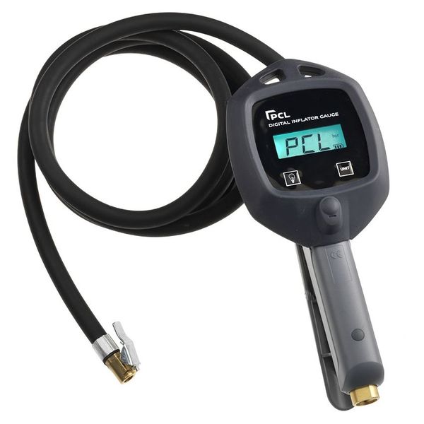 PCL Digital Tyre Inflator Gauge 1.8M Hose DTI08