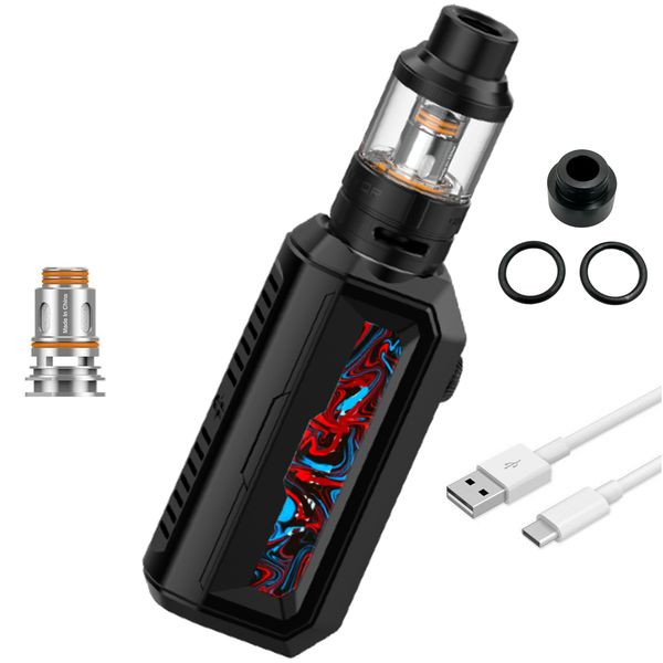 77W Mod Vape With 2 Coils, 4.5ml Tank, LED Display &amp; 2 Batteries