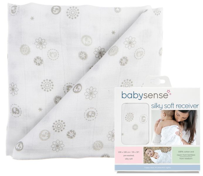 Baby Sense - Bamboo Muslin Receiver - Grey
