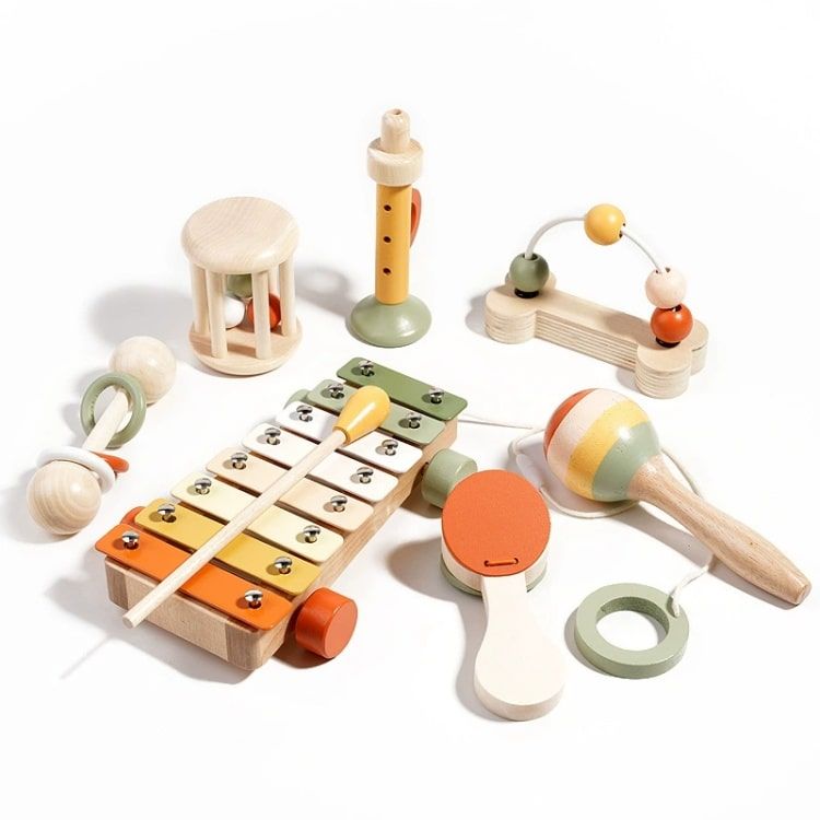 Wooden Music Instruments Set