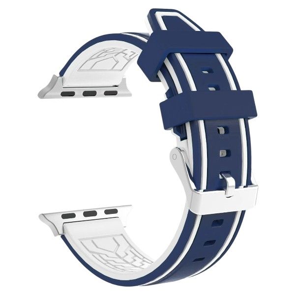 Silicone Dual-Color Watch Strap - Blue