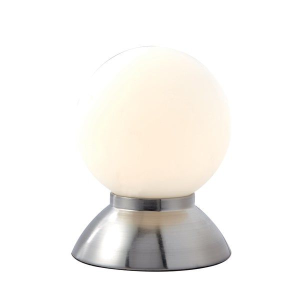Inspire touch switch bedside lamp white and silver