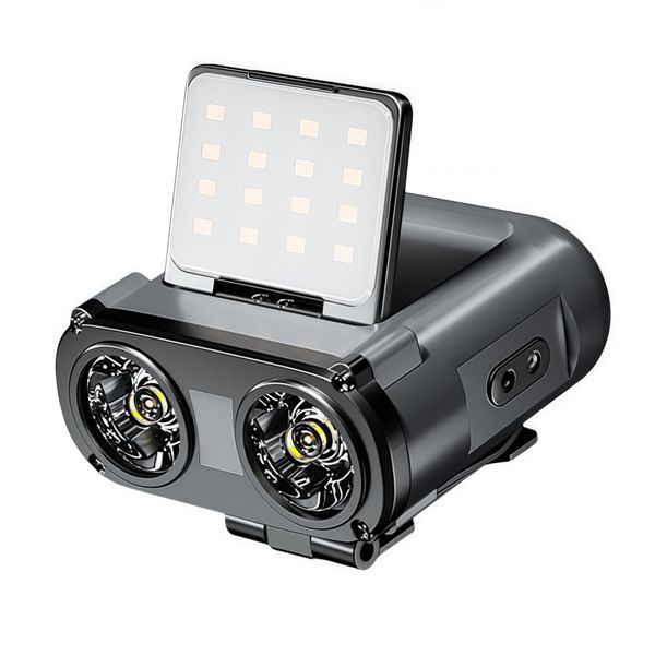 Rechargeable Cap Light with Wave Sensing, 800 Lm-Multi-Function Headlamp
