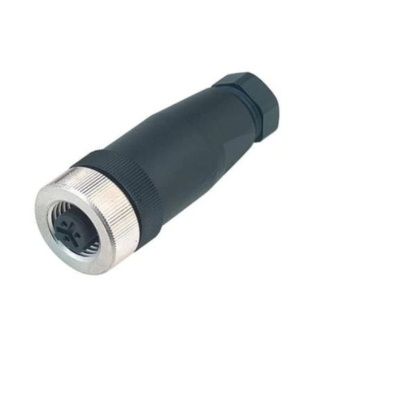 99-2430-14-03 M12 3-Pole Female Cable Connector, Straight, IP67