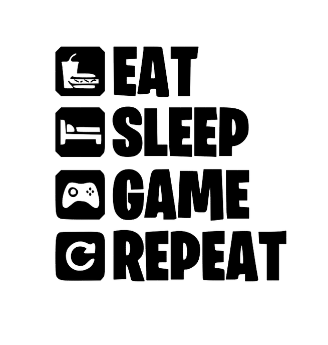 Eat Sleep Game Repeat Wall Vinyl Sticker | Shop Today. Get it Tomorrow ...